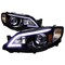 Spec-D Tuning 08-13 Subaru Impreza Smoked Lens Gloss Black Housing 2LHP-WRX08G-TM - alternate 1